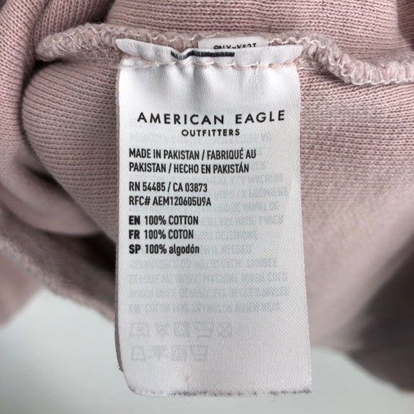American Eagle Mens Hoodie Size Medium Pink Fade Sweatshirt Pockets Thick Knit - Picture 9 of 14